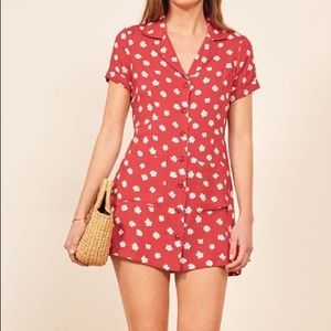 Reformation Plymouth mini dress in Delia print